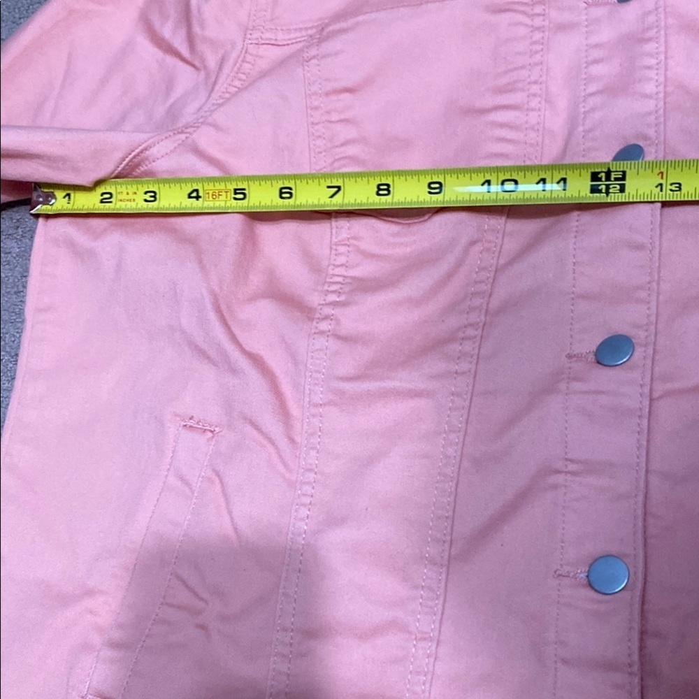 Blair Pink Jean Jacket with Textured Fabric - Picture 8 of 13